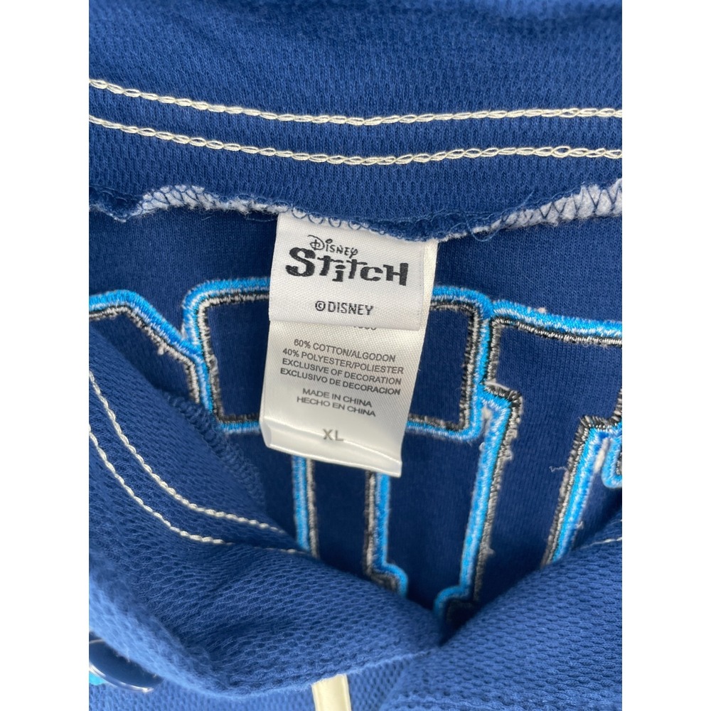 Disney Stitch Hoodie Baseball Jersey Twofer Experiment 626 Unisex XL Freeze - Picture 10 of 13